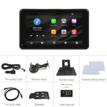 A3135 Écran intelligent filaire HD de 7 pouces avec CarPlay sans fil + Android Auto + Android, sans caméra, avec caméra