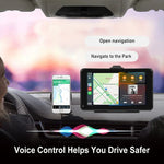 A3135 Écran intelligent filaire HD de 7 pouces avec CarPlay sans fil + Android Auto + Android, sans caméra, avec caméra