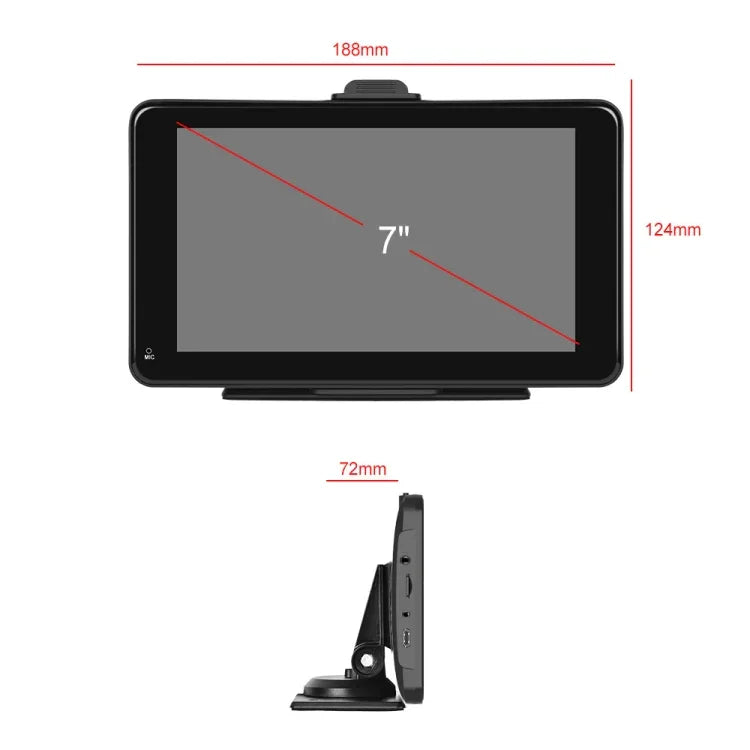 A3135 Écran intelligent filaire HD de 7 pouces avec CarPlay sans fil + Android Auto + Android, sans caméra, avec caméra