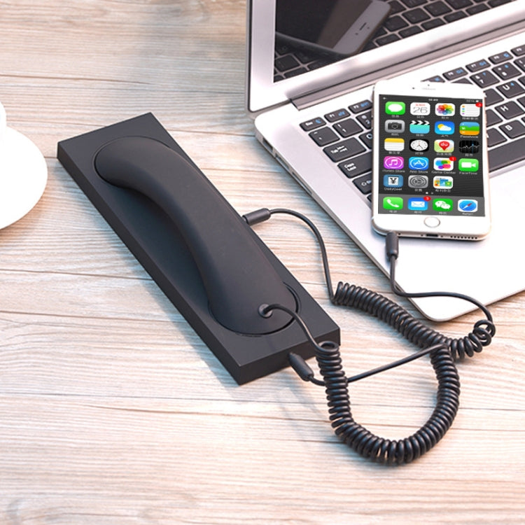 Combiné téléphonique rétro universel 3,5 mm pour bureau, casque externe, combiné téléphonique mobile, filaire noir 3,5 mm, filaire blanc 3,5 mm