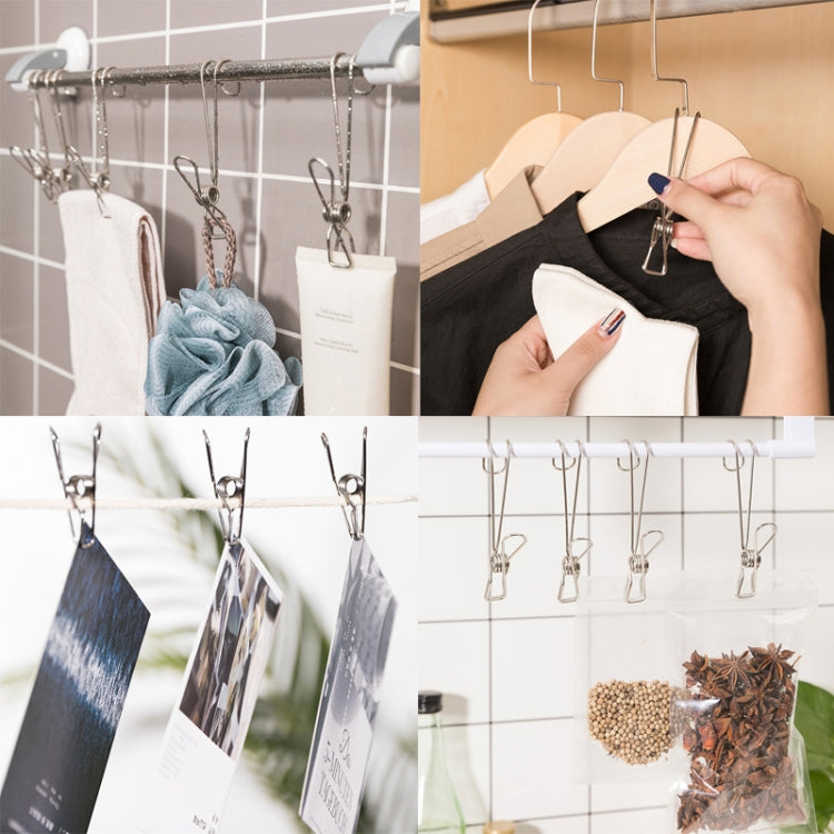 Avec la Pince à Linge en Acier Inoxydable avec Crochet à Ruban, 12 pièces en Acier Inoxydable
