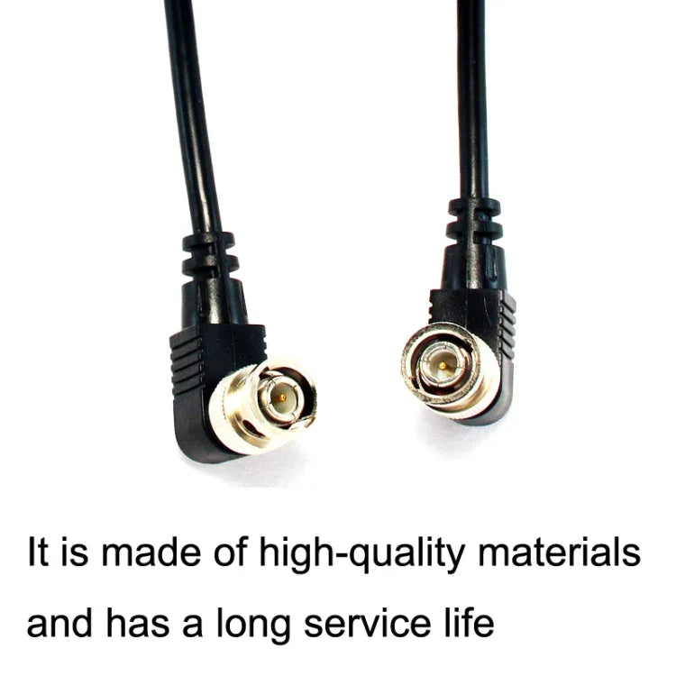 Câble coaxial BNC Mâle vers Mâle coudé pour audio et vidéo, Longueur :, 0,5m, 1m, 1,5m, 2m, 3m