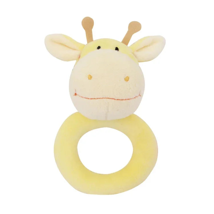 Hochet pour bébé Jouets à poignée à saisir Jouets apaisants pour nouveau-né, Style :, Girafe, Lapin rose, Petit éléphant gris, Koala, Cochon, Singe, Lapin blanc, Petite souris rouge, Petit éléphant fleur, Petite banane, Hochet ours bleu pour dormir