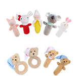 Hochet pour bébé Jouets à poignée à saisir Jouets apaisants pour nouveau-né, Style :, Girafe, Lapin rose, Petit éléphant gris, Koala, Cochon, Singe, Lapin blanc, Petite souris rouge, Petit éléphant fleur, Petite banane, Hochet ours bleu pour dormir