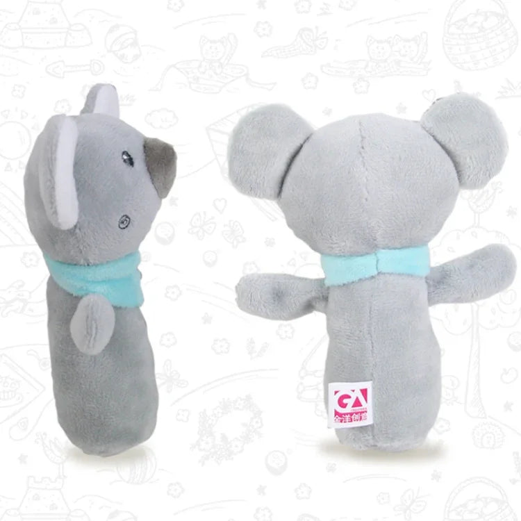Hochet pour bébé Jouets à poignée à saisir Jouets apaisants pour nouveau-né, Style :, Girafe, Lapin rose, Petit éléphant gris, Koala, Cochon, Singe, Lapin blanc, Petite souris rouge, Petit éléphant fleur, Petite banane, Hochet ours bleu pour dormir