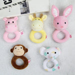 Hochet pour bébé Jouets à poignée à saisir Jouets apaisants pour nouveau-né, Style :, Girafe, Lapin rose, Petit éléphant gris, Koala, Cochon, Singe, Lapin blanc, Petite souris rouge, Petit éléphant fleur, Petite banane, Hochet ours bleu pour dormir