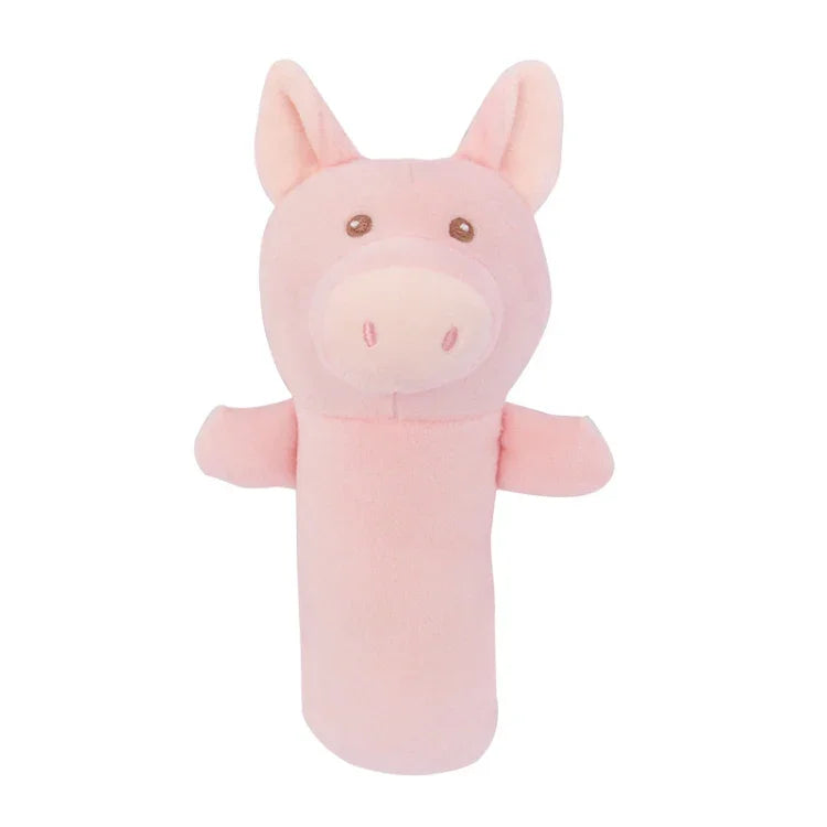 Hochet pour bébé Jouets à poignée à saisir Jouets apaisants pour nouveau-né, Style :, Girafe, Lapin rose, Petit éléphant gris, Koala, Cochon, Singe, Lapin blanc, Petite souris rouge, Petit éléphant fleur, Petite banane, Hochet ours bleu pour dormir