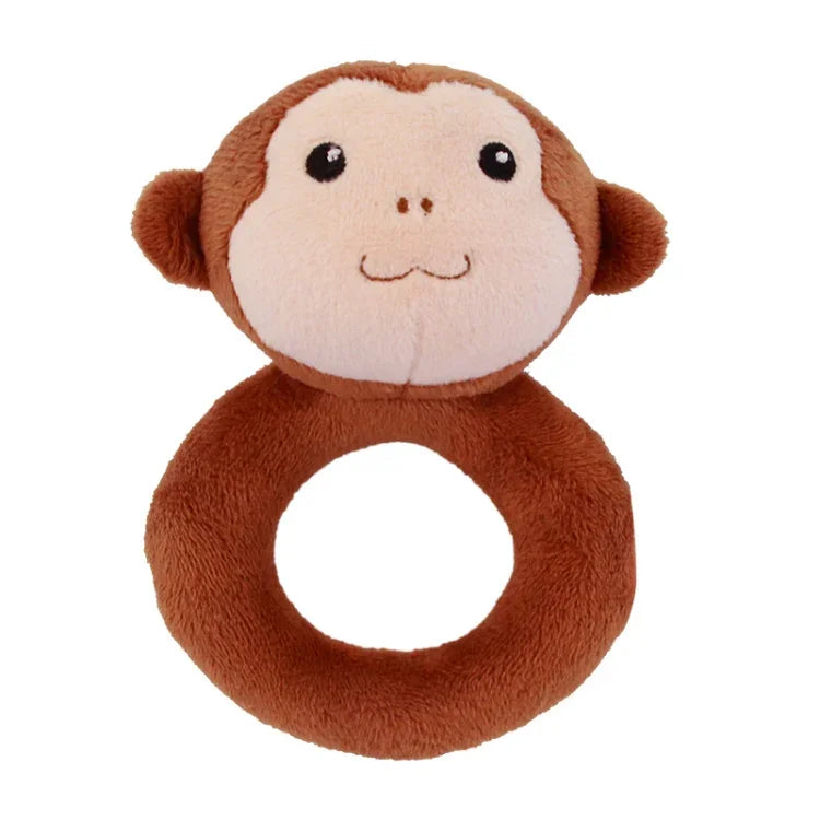 Hochet pour bébé Jouets à poignée à saisir Jouets apaisants pour nouveau-né, Style :, Girafe, Lapin rose, Petit éléphant gris, Koala, Cochon, Singe, Lapin blanc, Petite souris rouge, Petit éléphant fleur, Petite banane, Hochet ours bleu pour dormir