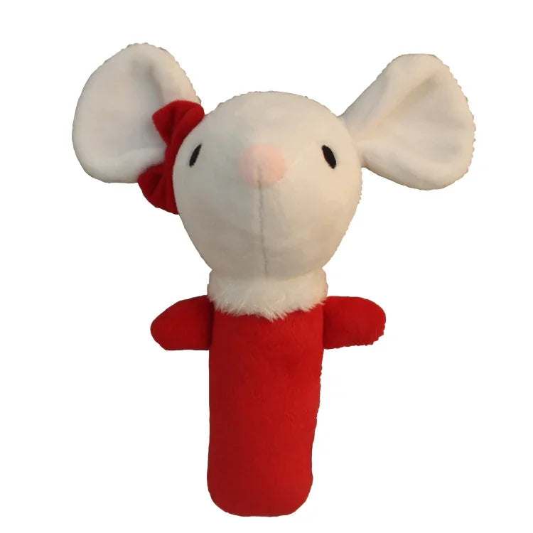 Hochet pour bébé Jouets à poignée à saisir Jouets apaisants pour nouveau-né, Style :, Girafe, Lapin rose, Petit éléphant gris, Koala, Cochon, Singe, Lapin blanc, Petite souris rouge, Petit éléphant fleur, Petite banane, Hochet ours bleu pour dormir