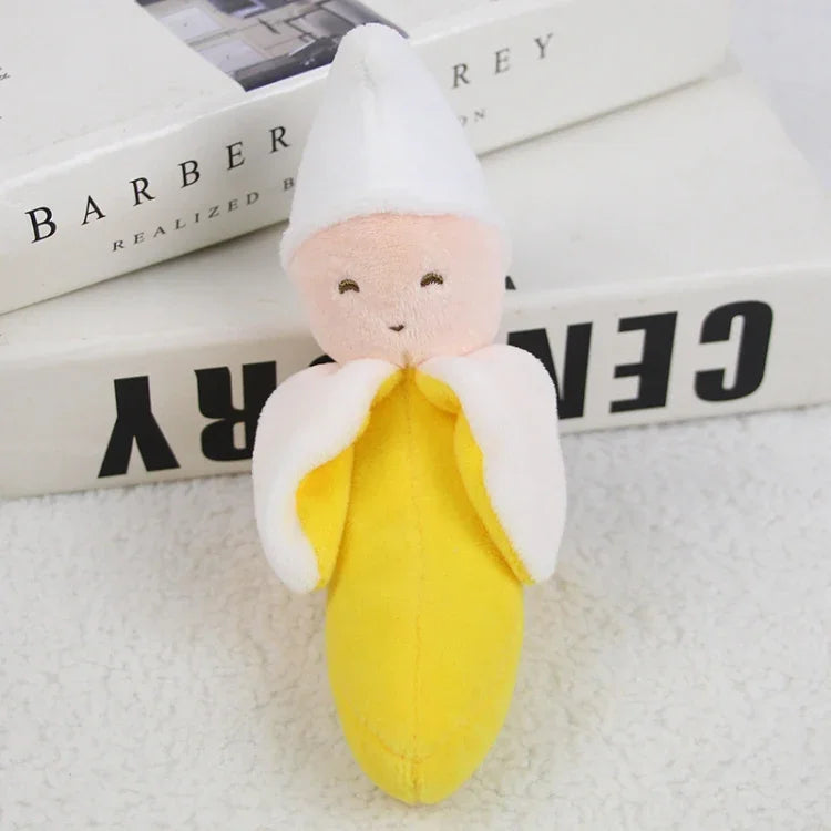 Hochet pour bébé Jouets à poignée à saisir Jouets apaisants pour nouveau-né, Style :, Girafe, Lapin rose, Petit éléphant gris, Koala, Cochon, Singe, Lapin blanc, Petite souris rouge, Petit éléphant fleur, Petite banane, Hochet ours bleu pour dormir
