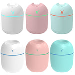 Humidificateur de voiture veilleuse colorée de bureau USB, Spéc. : 250 ml (Y-Blanc), 250 ml (Y-Rose), 250 ml (Y-Bleu), 220 ml (Y2-Blanc), 220 ml (Y2-Rose), 220 ml (Y2-Bleu)