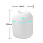 Humidificateur de voiture veilleuse colorée de bureau USB, Spéc. : 250 ml (Y-Blanc), 250 ml (Y-Rose), 250 ml (Y-Bleu), 220 ml (Y2-Blanc), 220 ml (Y2-Rose), 220 ml (Y2-Bleu)