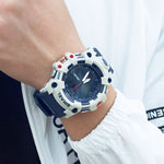 Montre homme sportive multifonctionnelle étanche lumineuse SMAEL 8008 pour extérieur, rouge, noir, orange, vert fluorescent, bleu foncé, vert herbe, noir or, rose or, noir bleu