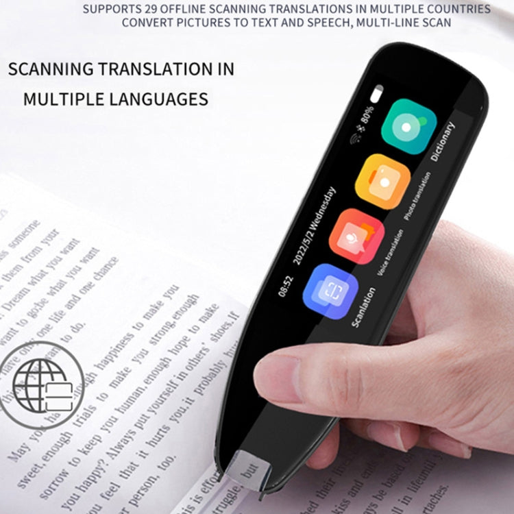 Hishell S40 : stylo-traducteur enregistreur de poche avec scanner hors ligne de 3,5 pouces