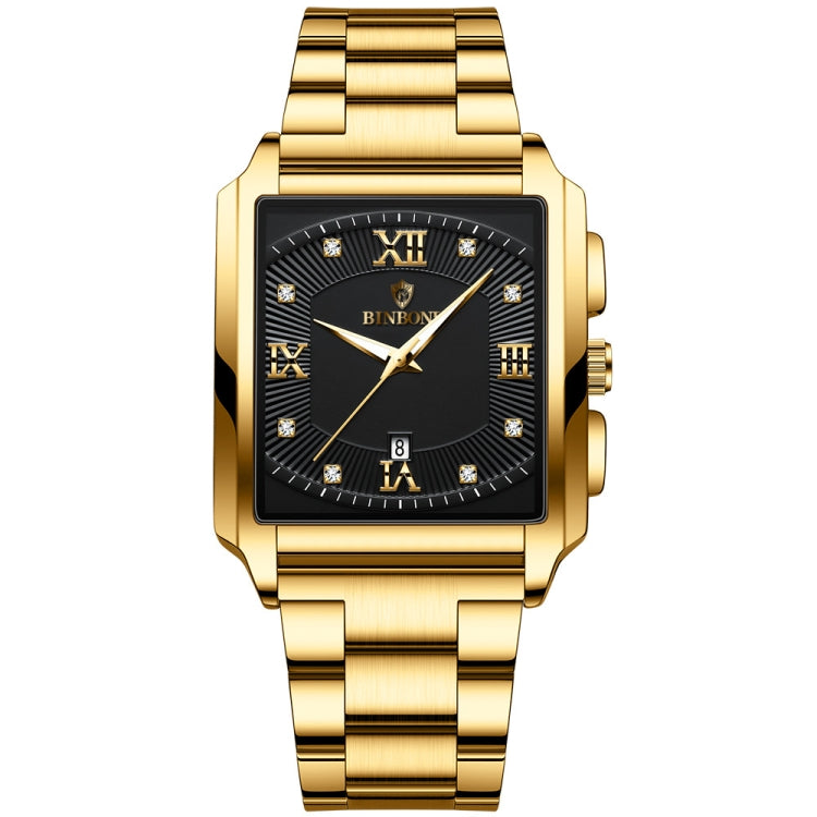 Montres à quartz rectangulaires étanches BINBOND B4143 pour hommes