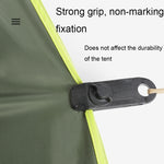 Tende Clip D'arrimage Supplémentaire Pinces Requins Tentes Camping Extérieur Auvent Coupe-vent, 1PC (Couleur boue), 1PC (Vert foncé)