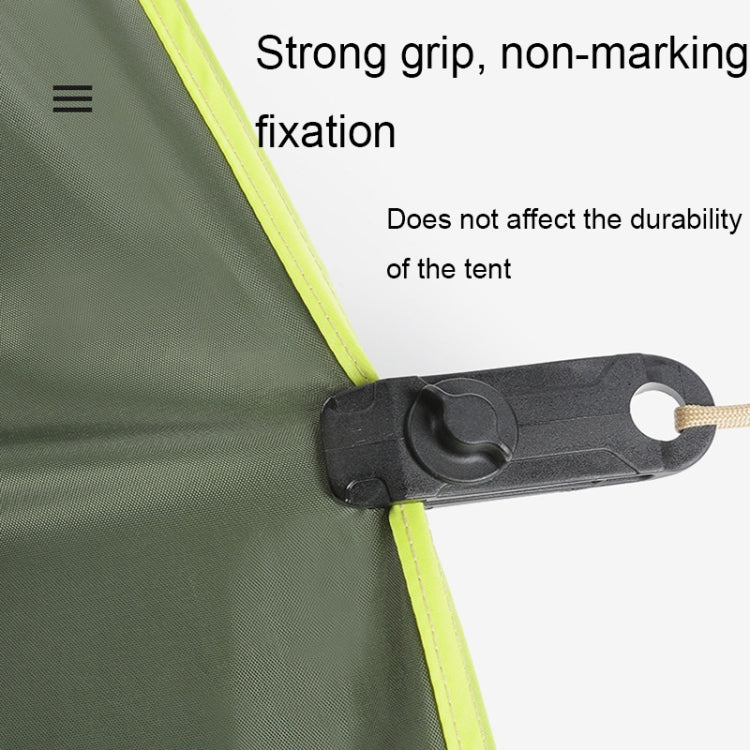 Tende Clip D'arrimage Supplémentaire Pinces Requins Tentes Camping Extérieur Auvent Coupe-vent, 1PC (Couleur boue), 1PC (Vert foncé)