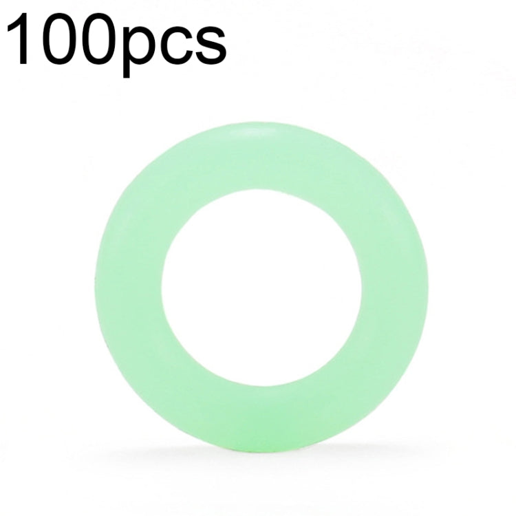 Cercle lumineux d'ongle de camping extérieur 100 pièces, anneau d'avertissement réfléchissant multifonctionnel en silicone, cercle lumineux