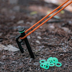Cercle lumineux d'ongle de camping extérieur 100 pièces, anneau d'avertissement réfléchissant multifonctionnel en silicone, cercle lumineux