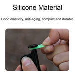 Cercle lumineux d'ongle de camping extérieur 100 pièces, anneau d'avertissement réfléchissant multifonctionnel en silicone, cercle lumineux