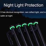 Cercle lumineux d'ongle de camping extérieur 100 pièces, anneau d'avertissement réfléchissant multifonctionnel en silicone, cercle lumineux