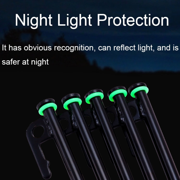 Cercle lumineux d'ongle de camping extérieur 100 pièces, anneau d'avertissement réfléchissant multifonctionnel en silicone, cercle lumineux