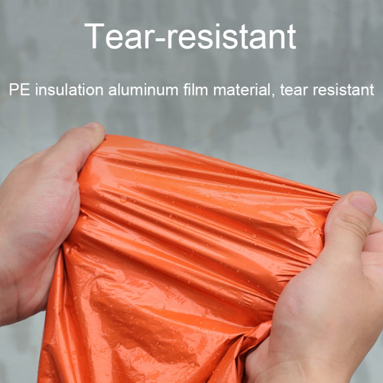 Imperméable multifonctionnel coupe-vent réfléchissant épaissi pour le cyclisme en extérieur, 130 x 100 cm (Orange)