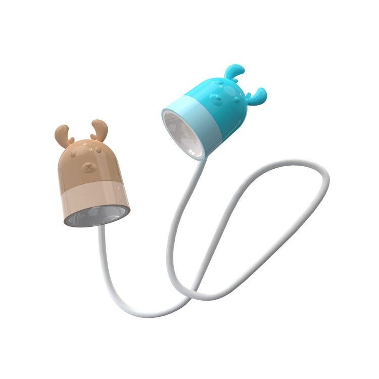 KD201 Lampe portable à suspendre pour la lecture, LED Veilleuse, Style :, Petit cerf (Bleu + Marron)