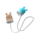 KD201 Lampe portable à suspendre pour la lecture, LED Veilleuse, Style :, Petit cerf (Bleu + Marron)