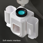 Support de brosse à dents électrique Distributeur automatique de dentifrice Support mural de dentifrice pour salle de bain
