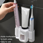 Support de brosse à dents électrique Distributeur automatique de dentifrice Support mural de dentifrice pour salle de bain