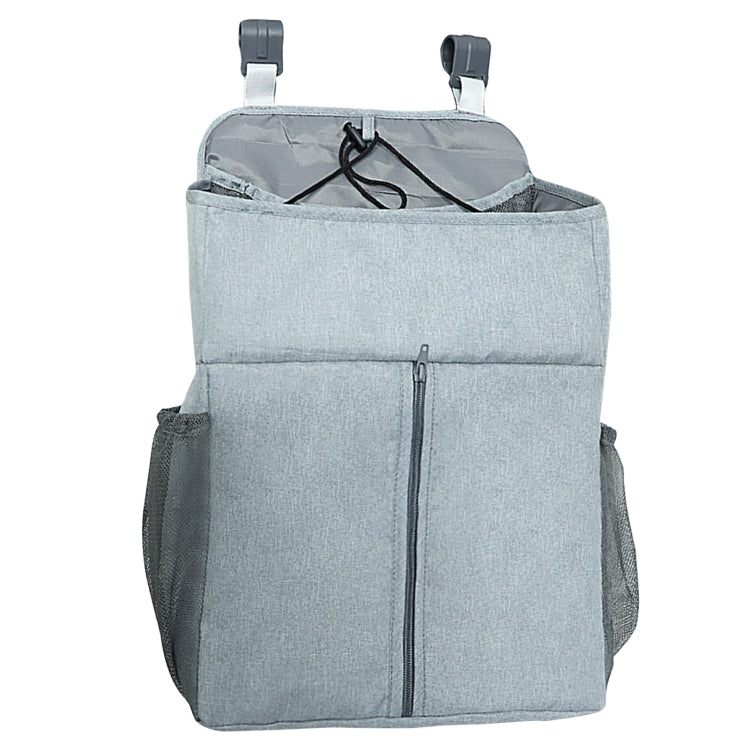 Organisateur de lit bébé Rangement de couches pour nouveau-né Sacs suspendus Sac de chevet, Gris lin, Rose lin