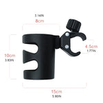 Porte-gobelet universel pour poussette bébé, support de bouteille rotatif à 360°, Porte-gobelet noir