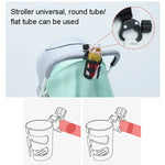 Porte-gobelet universel pour poussette bébé, support de bouteille rotatif à 360°, Porte-gobelet noir