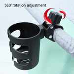 Porte-gobelet universel pour poussette bébé, support de bouteille rotatif à 360°, Porte-gobelet noir