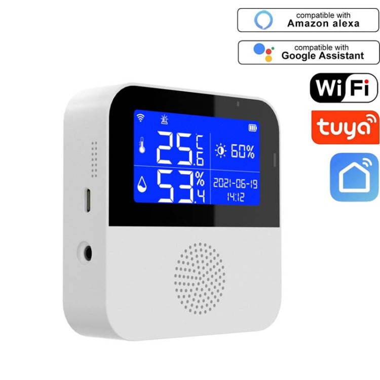 Capteur de Température et d'Humidité WIFI Tuya avec Écran LCD 2,9 pouces, Spécifications : Capteur Seul, Avec Fil de Détection