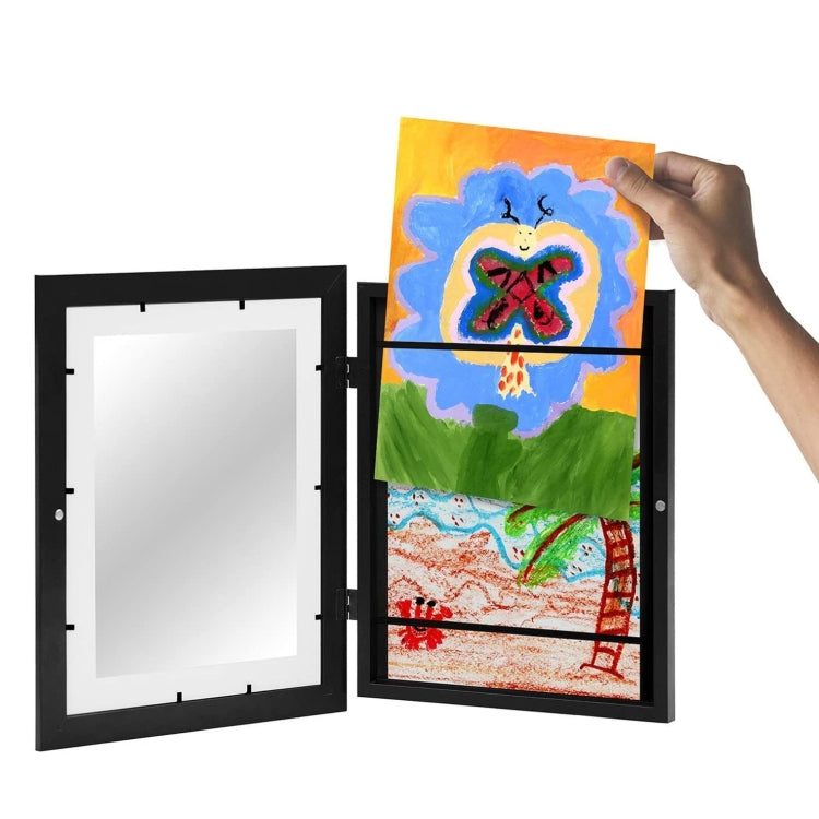 Cadres d'art pour enfants, cadre à ouverture frontale magnétique Frametory pour affiches, photos, dessins, peintures, bois, plastique