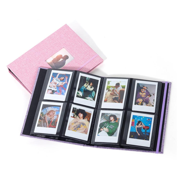 Album photo 208 pochettes en coton et lin 3 pouces, Khaki, Violet, Gris, Rose, Bleu