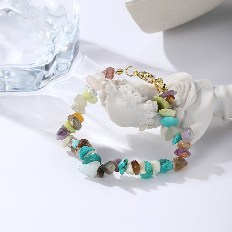 Bracelet de cheville bohème en perles et pierres naturelles pour femme