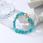 Bracelet de cheville bohème en perles et pierres naturelles pour femme