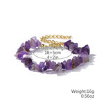 Bracelet de cheville bohème en perles et pierres naturelles pour femme