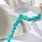 Bracelet de cheville bohème en perles et pierres naturelles pour femme