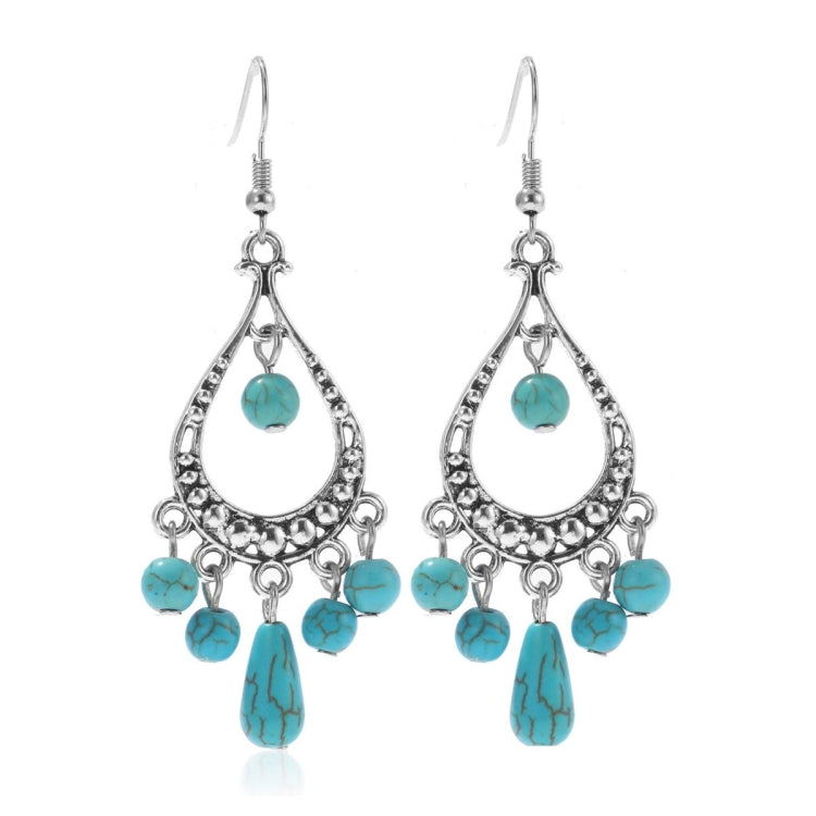 Boucles d'oreilles ethniques turquoise de style simple et vintage, E2203-3, E2204-6, E2204-7