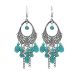 Boucles d'oreilles ethniques turquoise de style simple et vintage, E2203-3, E2204-6, E2204-7