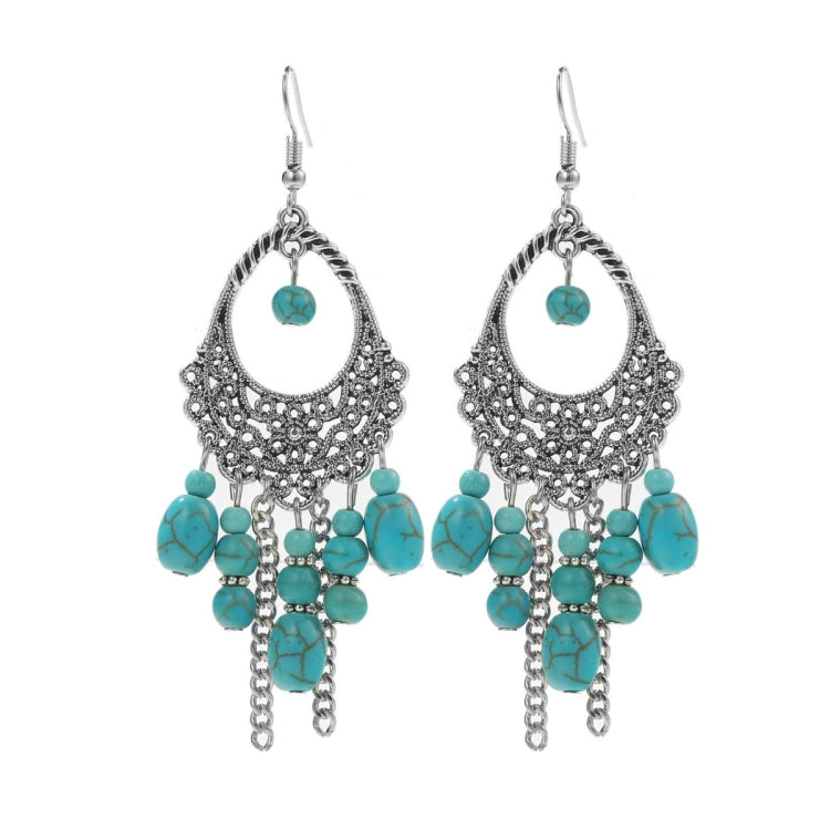 Boucles d'oreilles ethniques turquoise de style simple et vintage, E2203-3, E2204-6, E2204-7