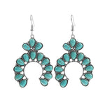 Boucles d'oreilles ethniques turquoise de style simple et vintage, E2203-3, E2204-6, E2204-7