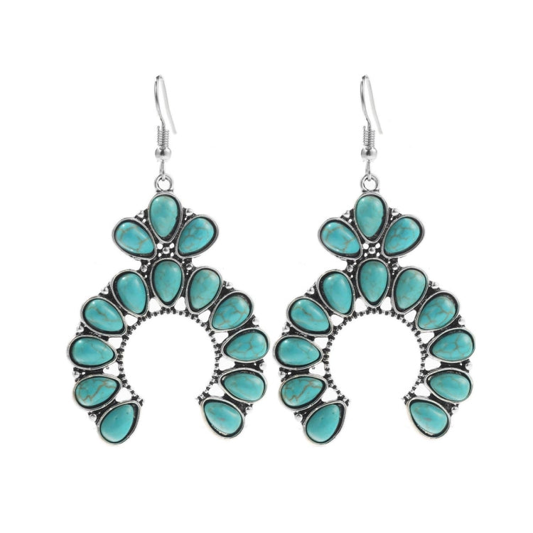 Boucles d'oreilles ethniques turquoise de style simple et vintage, E2203-3, E2204-6, E2204-7
