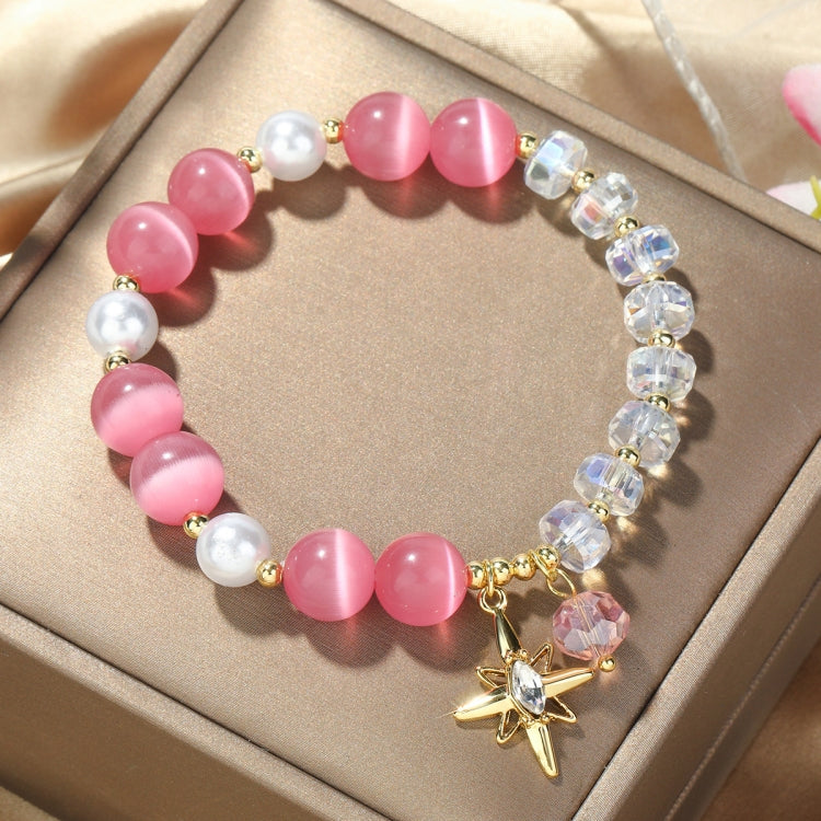 Bracelet à perles de cristal pour femmes, en cristal naturel, S2204-3 Opale rose, S2204-2 Opale bleue, S2204-6 Orange+Papillon, S2204-5 Opale rose, S2203-1 Rose+Rose, S2203-2 Bleu+Rose, S2203-7 Rose+Clé