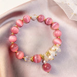 Bracelet à perles de cristal pour femmes, en cristal naturel, S2204-3 Opale rose, S2204-2 Opale bleue, S2204-6 Orange+Papillon, S2204-5 Opale rose, S2203-1 Rose+Rose, S2203-2 Bleu+Rose, S2203-7 Rose+Clé