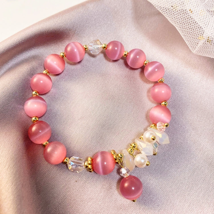 Bracelet à perles de cristal pour femmes, en cristal naturel, S2204-3 Opale rose, S2204-2 Opale bleue, S2204-6 Orange+Papillon, S2204-5 Opale rose, S2203-1 Rose+Rose, S2203-2 Bleu+Rose, S2203-7 Rose+Clé